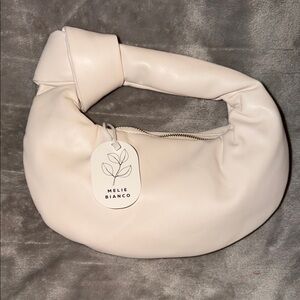 Melie Blanco—Alexandra Cream Vegan Top Handle Bag